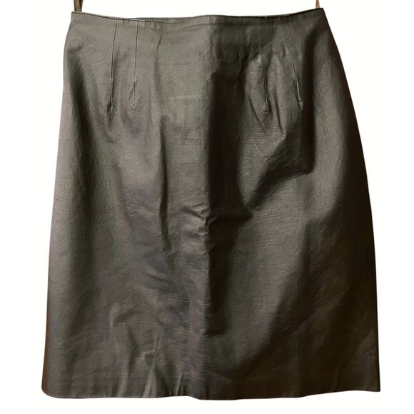 Bagatelle brown leather pencil mini skirt - Picture 1 of 10